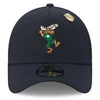 Casquette camionneur ajustable 9FORTY bleu marine New Era pour homme, motif Big League Chew A-Frame, des Seattle Mariners 2025