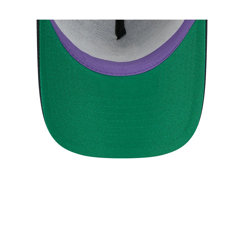 Casquette camionneur ajustable 9FORTY bleu marine New Era pour homme, motif Big League Chew A-Frame, des Seattle Mariners 2025