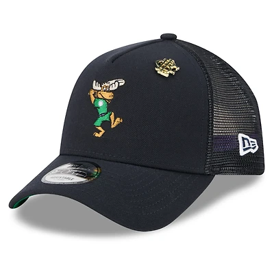 Casquette camionneur ajustable 9FORTY bleu marine New Era pour homme, motif Big League Chew A-Frame, des Seattle Mariners 2025