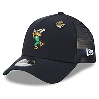 Casquette camionneur ajustable 9FORTY bleu marine New Era pour homme, motif Big League Chew A-Frame, des Seattle Mariners 2025