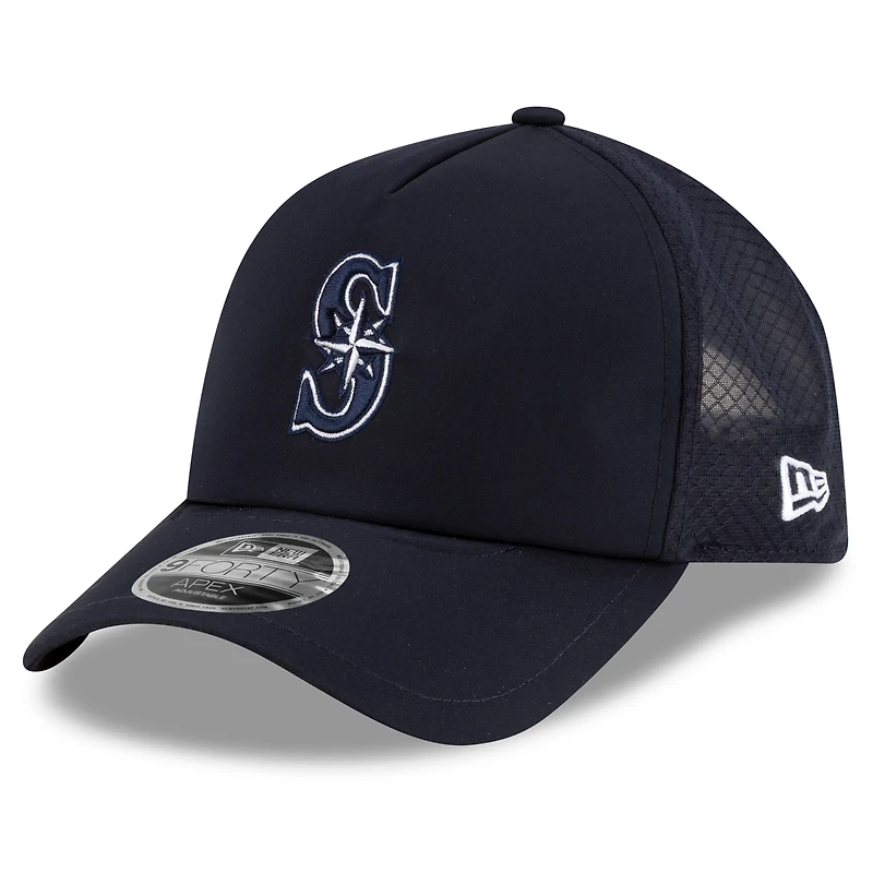 Men's New Era Navy Seattle Mariners 2026 Batting Practice 9FORTY Apex Adjustable Hat