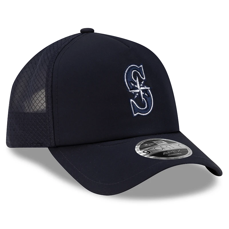 Men's New Era Navy Seattle Mariners 2026 Batting Practice 9FORTY Apex Adjustable Hat
