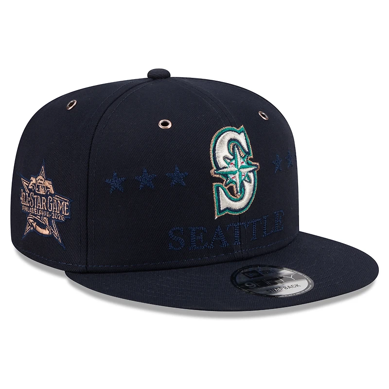 Casquette snapback New Era bleu marine Seattle Mariners 2026 MLB All-Star Game 9FIFTY pour homme