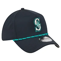 Men's New Era  Navy Seattle Mariners 39THIRTY A-Frame Perforated Flex Hat