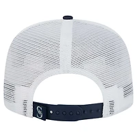 Men's New Era  Navy Seattle Mariners 9FIFTY A-Frame Trucker Snapback Hat