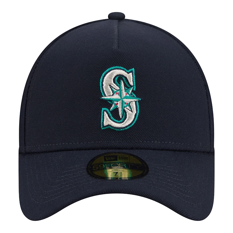 Casquette ajustée New Era 59FORTY bleu marine Seattle Mariners pour homme