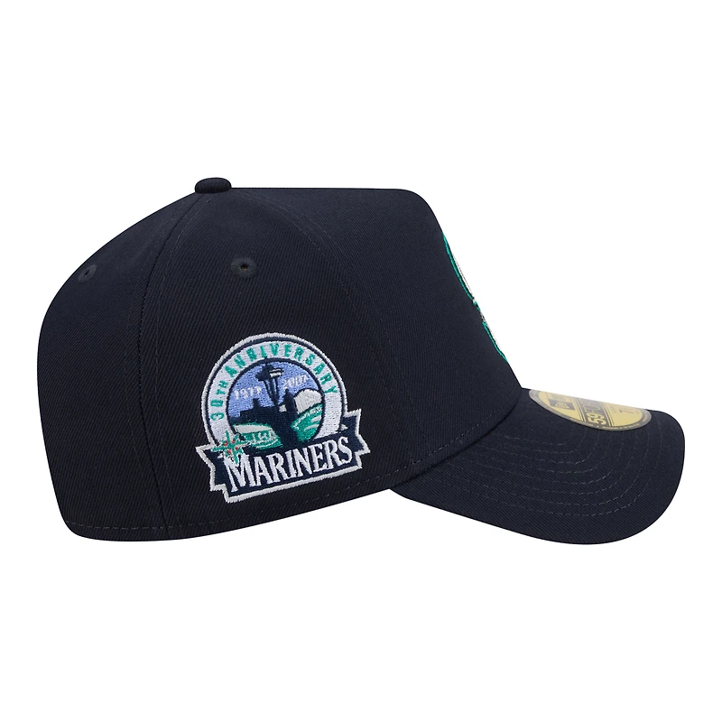 Casquette ajustée New Era 59FORTY bleu marine Seattle Mariners pour homme