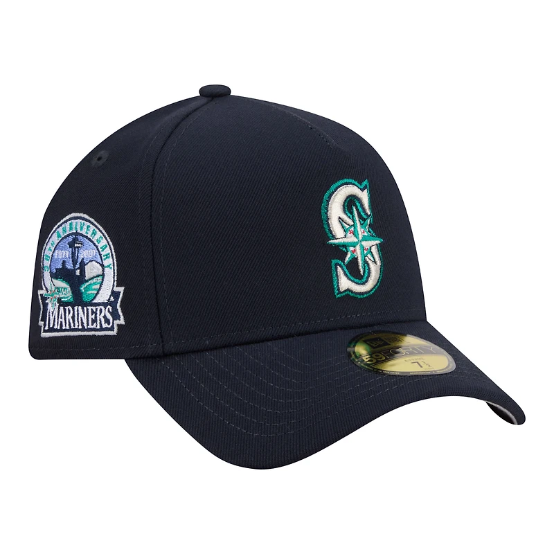 Men's New Era Navy Seattle Mariners A-Frame 59FORTY Fitted Hat