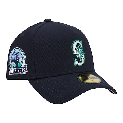 Men's New Era  Navy Seattle Mariners A-Frame 59FORTY Fitted Hat