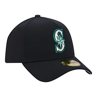 Men's New Era  Navy Seattle Mariners A-Frame 59FORTY Fitted Hat