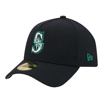 Men's New Era  Navy Seattle Mariners A-Frame 59FORTY Fitted Hat