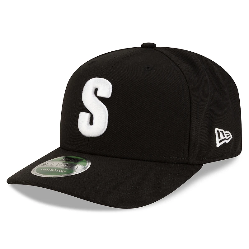 Casquette ajustable New Era 9SEVENTY bleu marine pour homme, réplique du joueur des Seattle Mariners