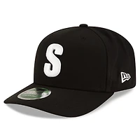 Casquette ajustable New Era 9SEVENTY bleu marine pour homme, réplique du joueur des Seattle Mariners