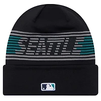 Bonnet en tricot à revers bleu marine pour homme de la collection Authentic des Seattle Mariners de New Era