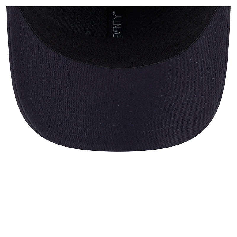 Casquette extensible à bouton-pression New Era bleu marine Seattle Mariners Circle Patch 9SEVENTY pour homme