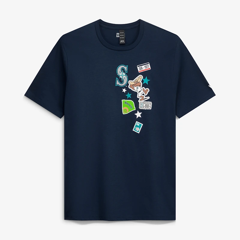 T-shirt homme New Era bleu marine Seattle Mariners City Patch