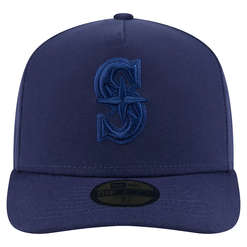 Casquette ajustée New Era 59FIFTY bleu marine Seattle Mariners Color Pack pour homme
