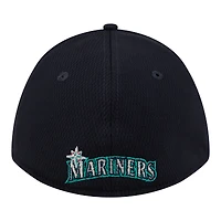 Casquette New Era Dash 39THIRTY Flex pour homme, bleu marine, Seattle Mariners