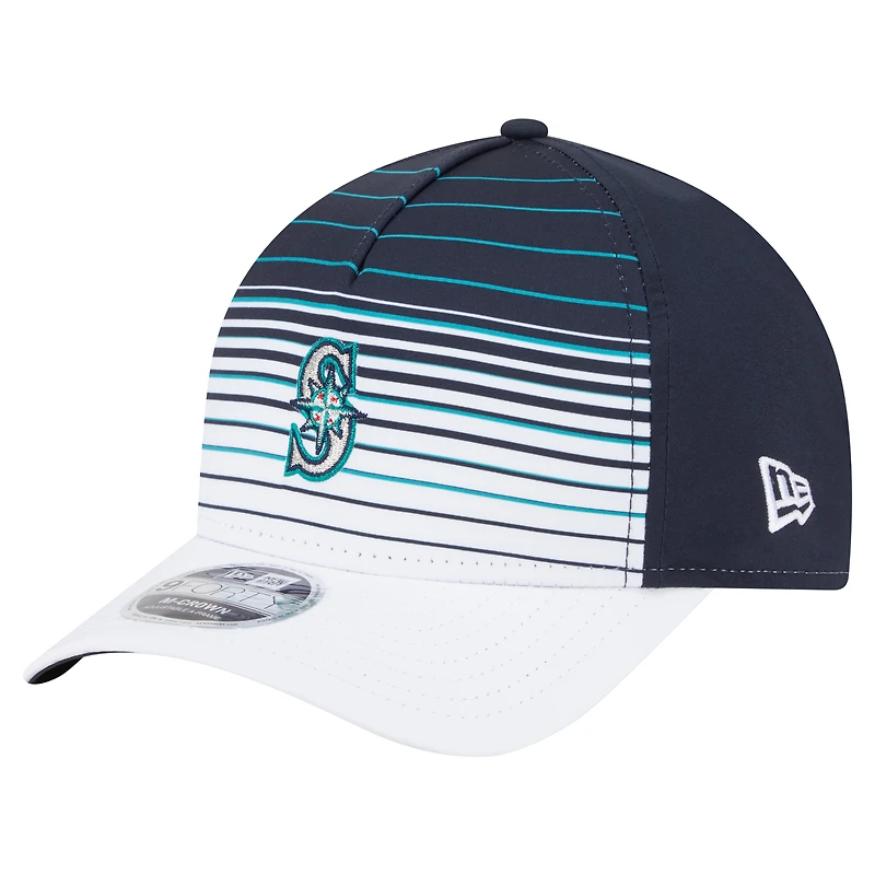 Casquette ajustable 9FORTY M-Crown dégradée bleu marine des Seattle Mariners de New Era pour homme