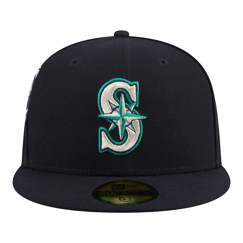 Casquette ajustée New Era 59FIFTY bleu marine Seattle Mariners pour homme