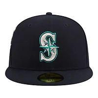Casquette ajustée New Era 59FIFTY bleu marine Seattle Mariners pour homme
