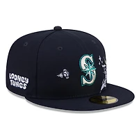 Men's New Era Navy Seattle Mariners Looney Tunes Bugs Bunny 59FIFTY Fitted Hat