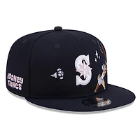 Casquette snapback New Era 9FIFTY pour homme, bleu marine, Seattle Mariners, Looney Tunes, Lola Bunny