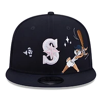 Men's New Era Navy Seattle Mariners Looney Tunes Lola Bunny 9FIFTY Snapback Hat