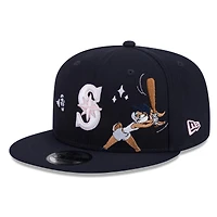Men's New Era Navy Seattle Mariners Looney Tunes Lola Bunny 9FIFTY Snapback Hat