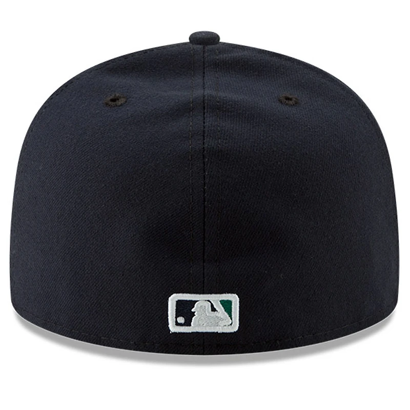 Casquette ajustée 59FIFTY du Temple de la renommée baseball national des Seattle Mariners New Era pour hommes, bleu marine