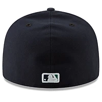 Casquette ajustée 59FIFTY du Temple de la renommée baseball national des Seattle Mariners New Era pour hommes, bleu marine