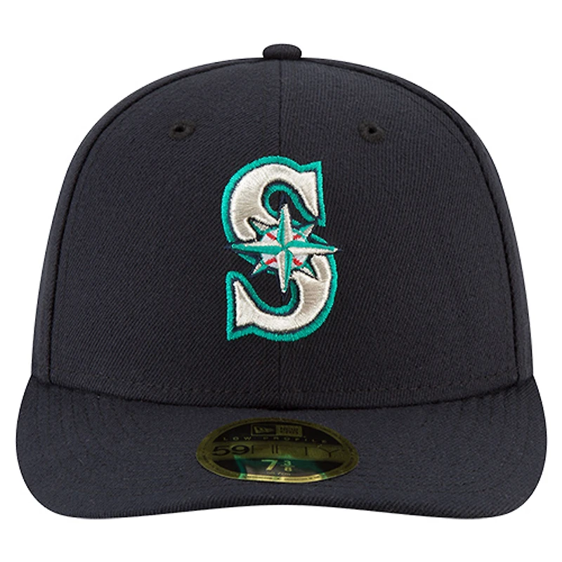 Men's New Era  Navy Seattle Mariners Number Retirement Low Profile 59FIFTY Fitted Hat