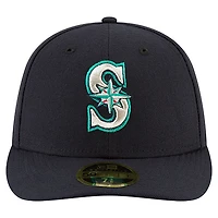 Men's New Era  Navy Seattle Mariners Number Retirement Low Profile 59FIFTY Fitted Hat