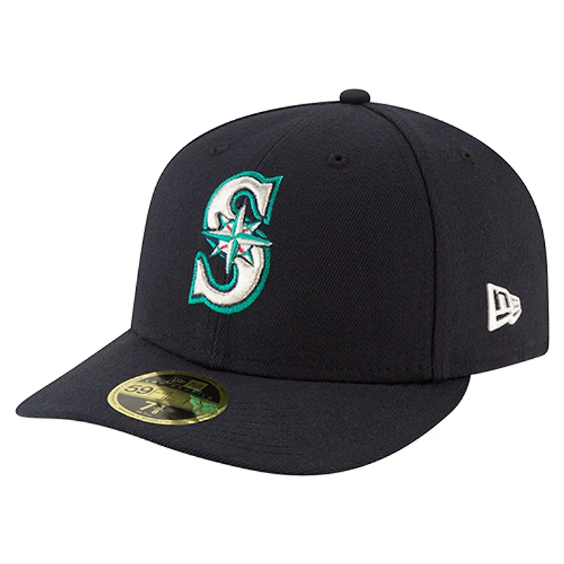 Men's New Era  Navy Seattle Mariners Number Retirement Low Profile 59FIFTY Fitted Hat