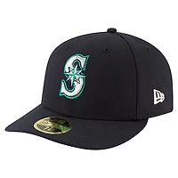 Men's New Era  Navy Seattle Mariners Number Retirement Low Profile 59FIFTY Fitted Hat