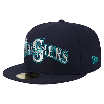 Casquette ajustée 59FIFTY Overlap des Seattle Mariners de New Era pour homme