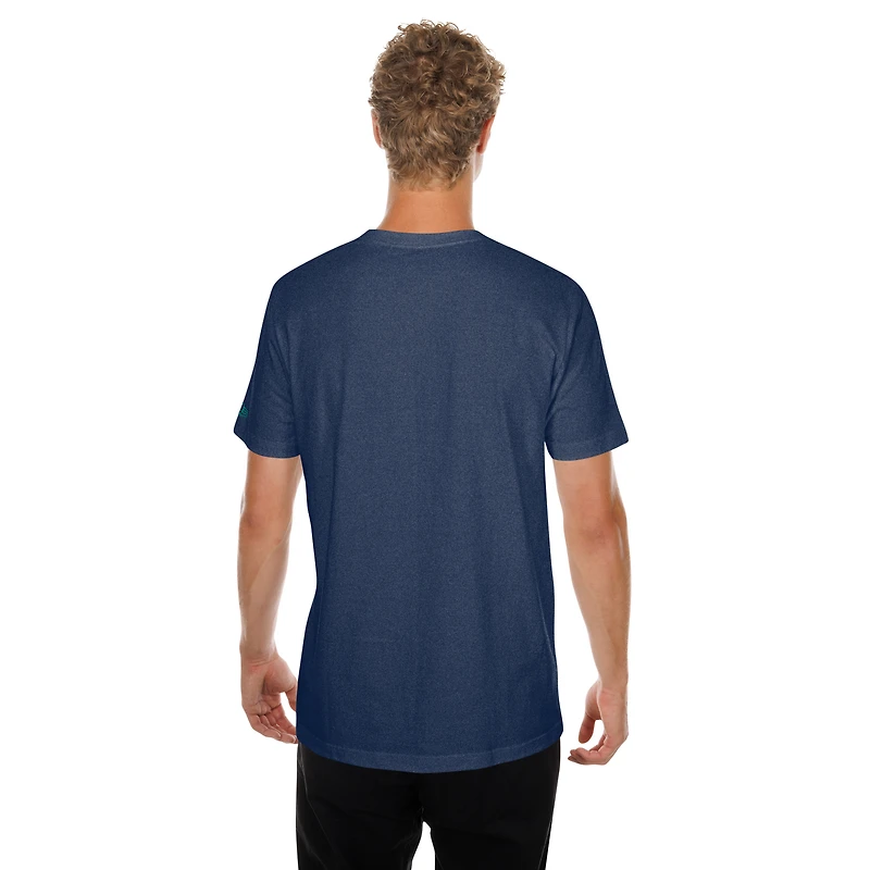 Men's New Era Navy Seattle Mariners Oversized Throwback Distressed T-Shirt