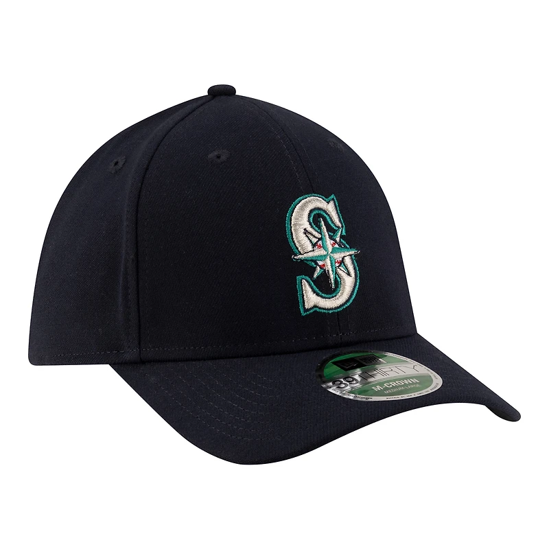 Men's New Era  Navy Seattle Mariners Player Replica 39THIRTY M-Crown Flex Hat