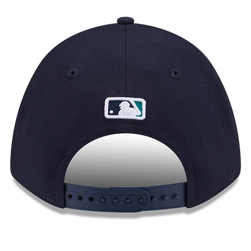 Men's New Era  Navy Seattle Mariners Player Replica 9FORTY Adjustable Hat