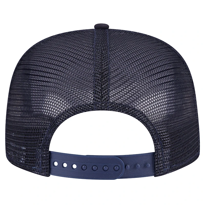 Men's New Era Navy Seattle Mariners Seeing Diamonds A-Frame Trucker 9FIFTY Snapback Hat