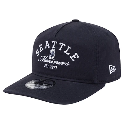 Casquette ajustable New Era bleu marine Seattle Mariners Stacked 19TWENTY pour homme