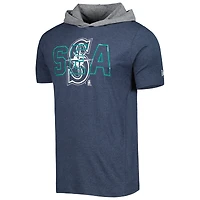 T-shirt à capuche pour homme New Era bleu marine Seattle Mariners Team