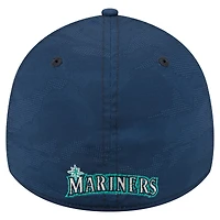 Men's New Era Navy Seattle Mariners Tonal Camo 39THIRTY Flex Hat