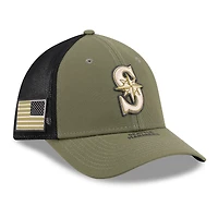 Men's New Era  Olive Seattle Mariners 2026 Armed Forces Day 39THIRTY M-Crown Flex Hat
