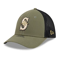 Men's New Era  Olive Seattle Mariners 2026 Armed Forces Day 39THIRTY M-Crown Flex Hat