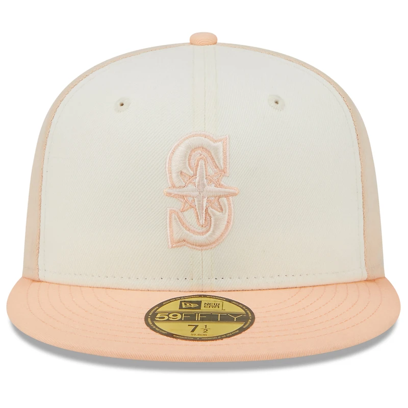 Men's New Era Pink/Cream Seattle Mariners 35th Anniversary 59FIFTY Fitted Hat