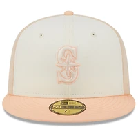 Men's New Era Pink/Cream Seattle Mariners 35th Anniversary 59FIFTY Fitted Hat