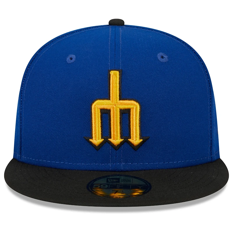 Men's New Era Royal/Black Seattle Mariners 2023 City Connect 59FIFTY Fitted Hat