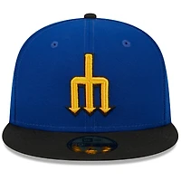 Casquette ajustée 59FIFTY Seattle Mariners 2023 City Connect New Era pour homme, bleu roi/noir