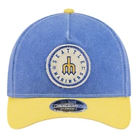 Men's New Era  Royal/Gold Seattle Mariners Felt M-Crown 9FORTY Adjustable Hat